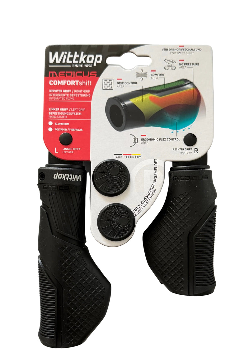 Load image into Gallery viewer, Roveba wittkop medicus comfort set handvatten 135 95 mm met alu klem