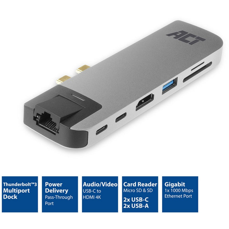 Load image into Gallery viewer, Act connectivity usb-c thunderbolt 3 naar hdmi multiport adapter