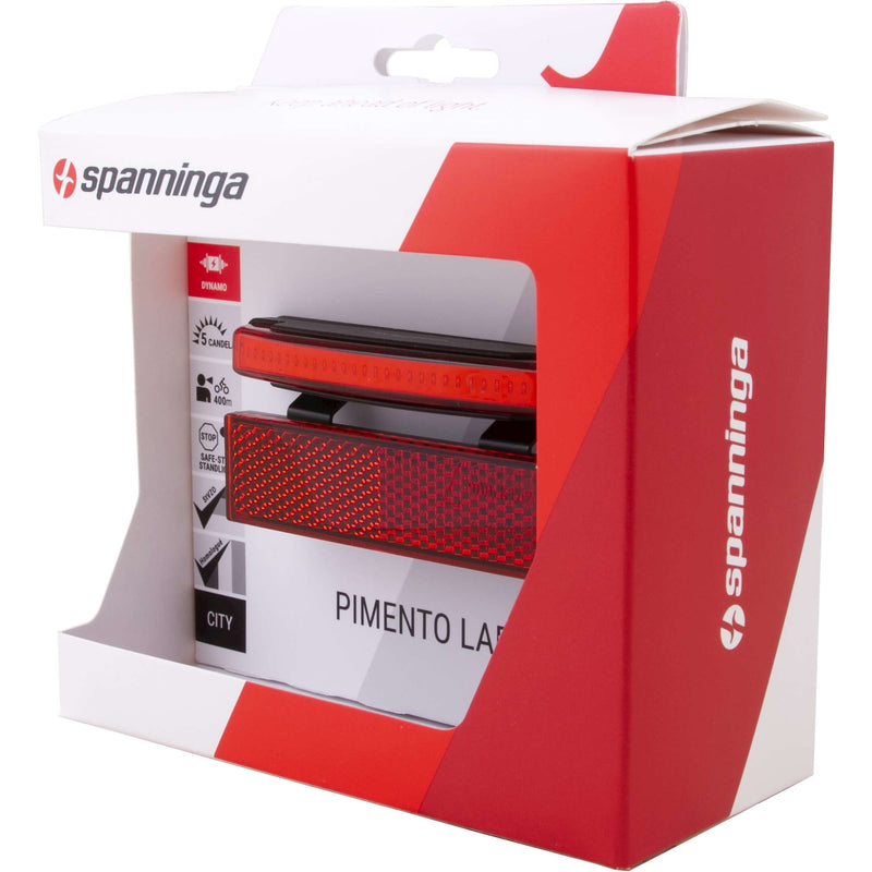 Afbeelding laden in galerijviewer, Spanninga achterlicht Pimento Large XDvS dynamo 80mm