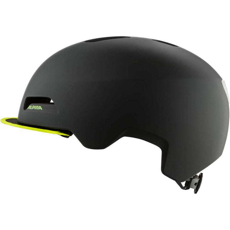 Afbeelding laden in galerijviewer, Alpina sports urban helm brooklyn 52-57 mat zwart geel
