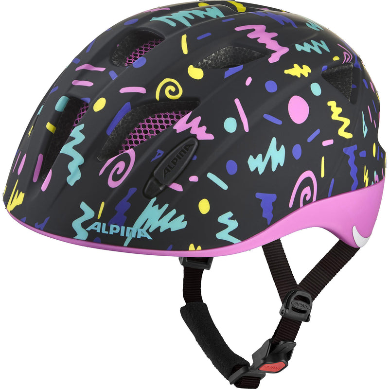 Load image into Gallery viewer, Olympic sportswear alpina sports kinderhelm ximo flash black-confetti 49-54 mat