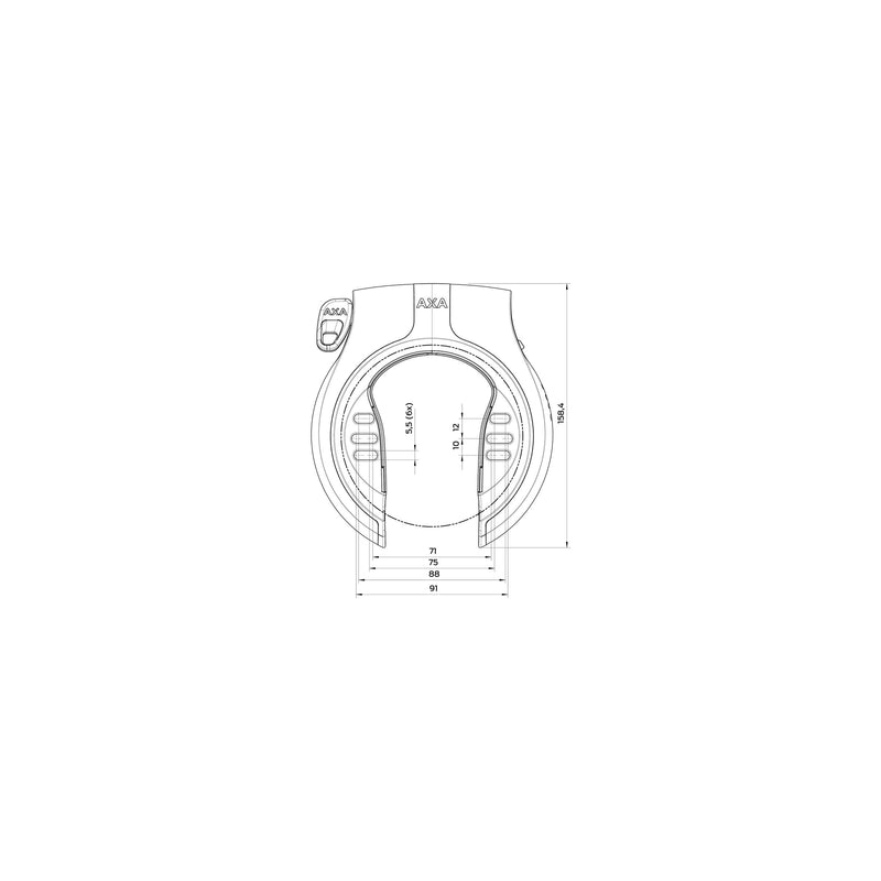 Load image into Gallery viewer, AXA Victory Ringslot - ART-2 - Zwart Grijs - 56mm - Fietsbeveiliging