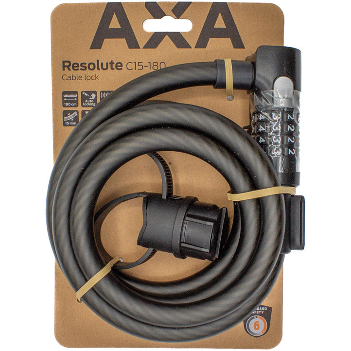 Load image into Gallery viewer, Axa kabelslot resolute c15 180 code (kaart)