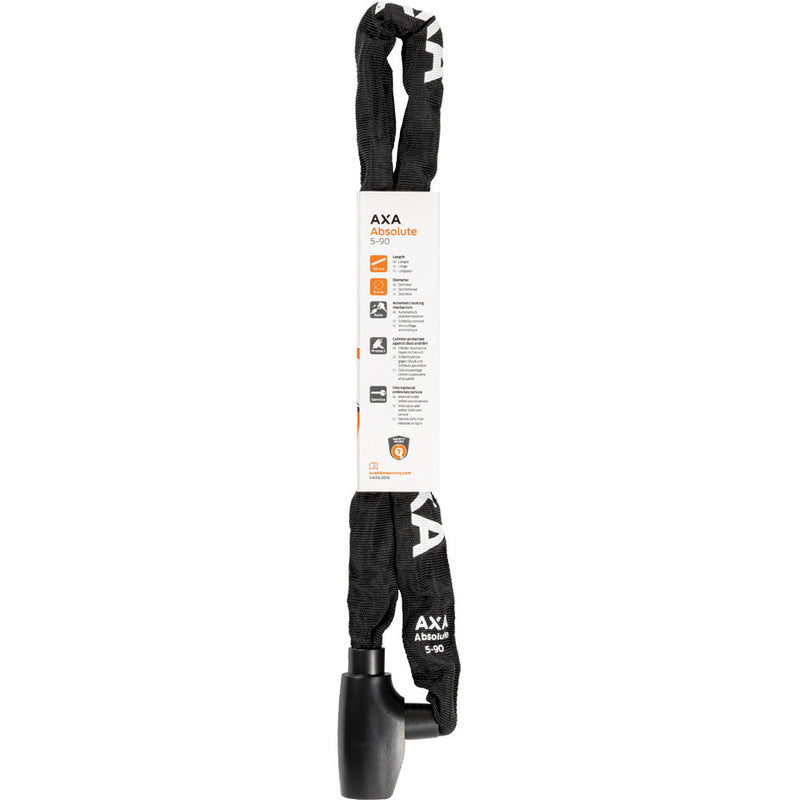 Load image into Gallery viewer, Axa slot ketting absolute 5-90 zwart safety index 7