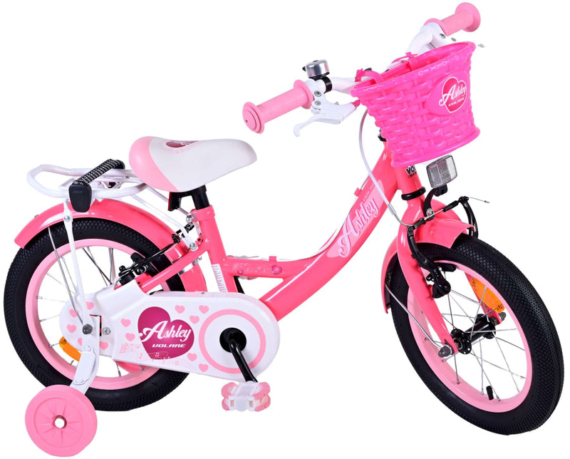 Load image into Gallery viewer, Volare Ashley Kinderfiets Meisjes 14 inch Roze Rood Twee Handremmen