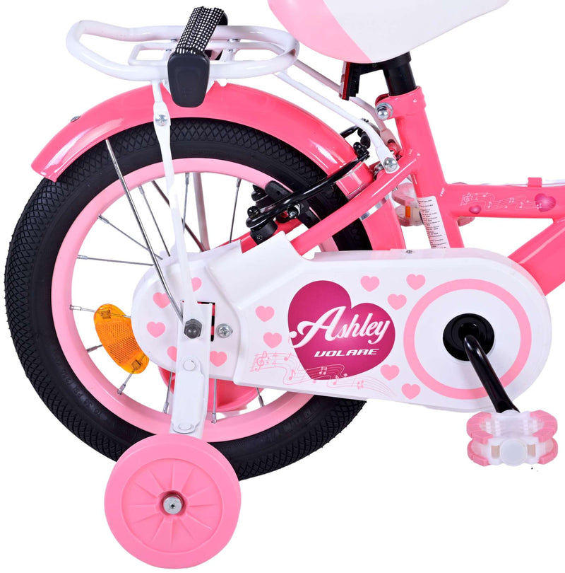 Load image into Gallery viewer, Volare Ashley Kinderfiets Meisjes 14 inch Roze Rood Twee Handremmen