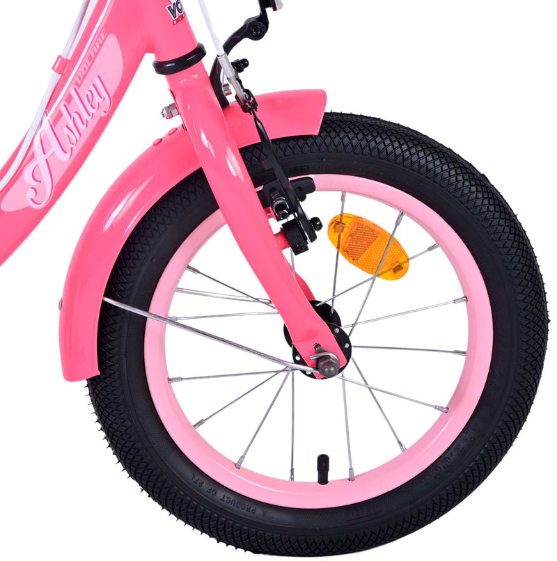 Load image into Gallery viewer, Volare Ashley Kinderfiets Meisjes 14 inch Roze Rood Twee Handremmen