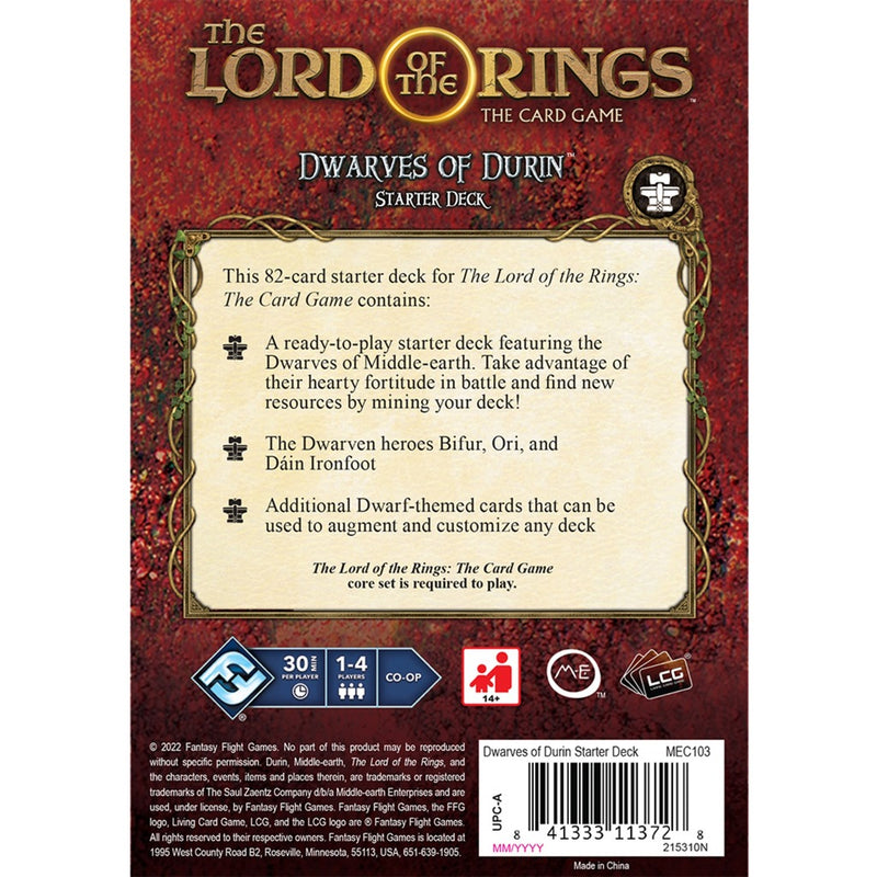 Load image into Gallery viewer, Asmodee The Lord of the Rings: Dwarves of Durin Starter De