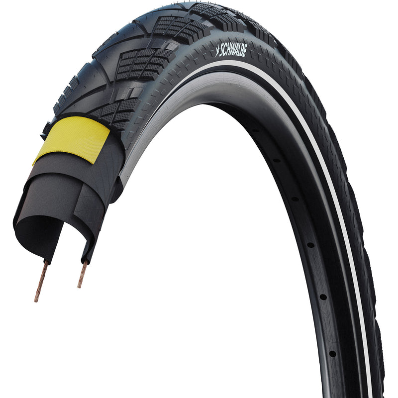 Load image into Gallery viewer, Schwalbe vouwband marathon efficiency pro 55-622 +r zwart