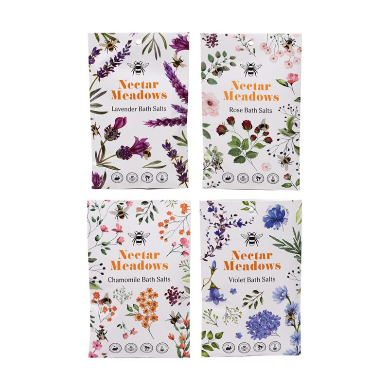 Load image into Gallery viewer, Set van 4 nectar meadows badpoeder zakjes