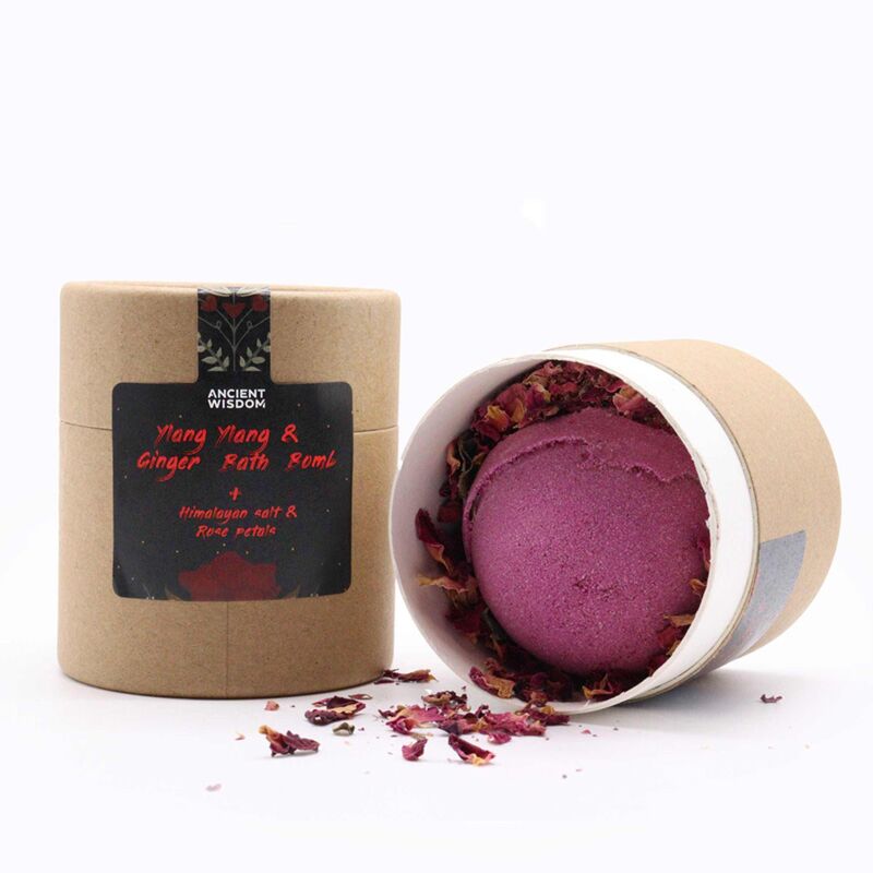 Afbeelding laden in galerijviewer, Ylang ylang gember himalaya-zout botanicals bruisballen gift set