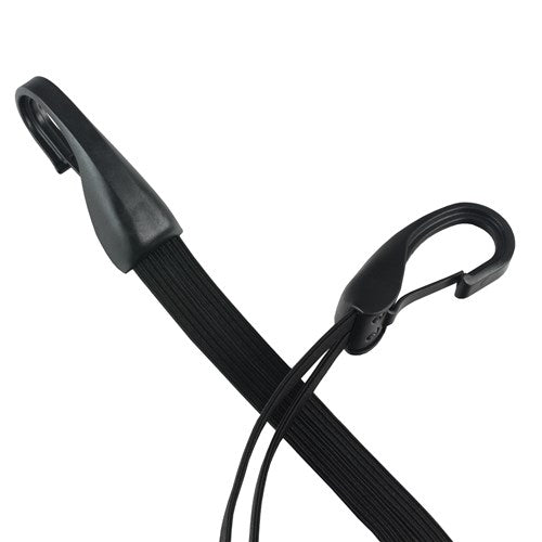 Load image into Gallery viewer, Widek snelbinder met grote veiligheids haak en 4 banden. zwart 57cm