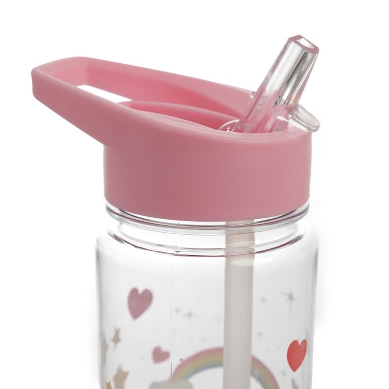 Load image into Gallery viewer, Regenboog eenhoorn tritan flip straw waterfles 550ml