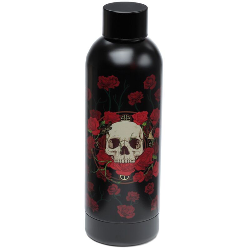 Afbeelding laden in galerijviewer, Schedel rozen thermosfles 530ml