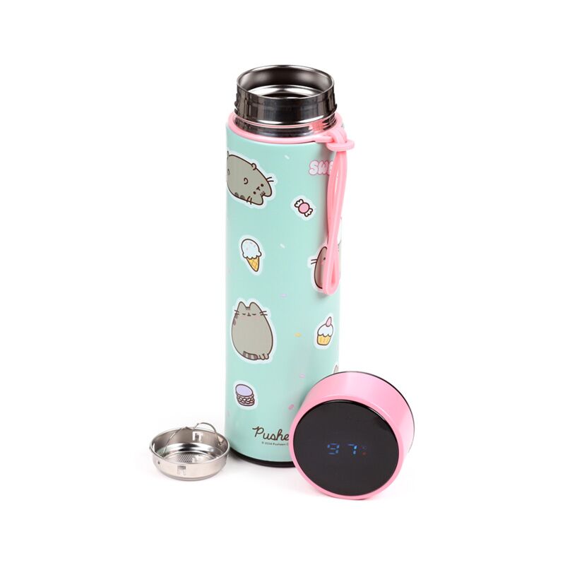 Load image into Gallery viewer, Union pusheen de kat sweets thermosfles 450ml thermometer