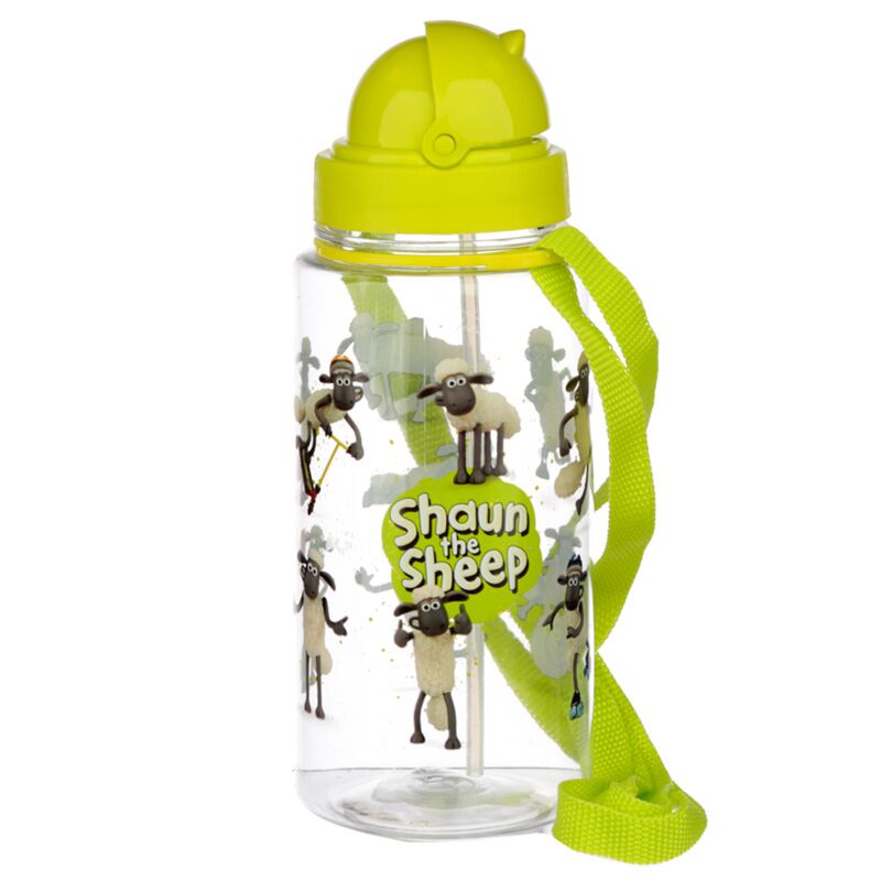 Load image into Gallery viewer, Shaun het schaap duurzame bpa-vrij 450ml kinder waterfles rietje