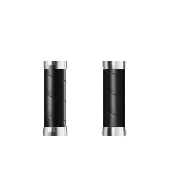 Load image into Gallery viewer, Brooks slender leather grips (100+100mm) - black
