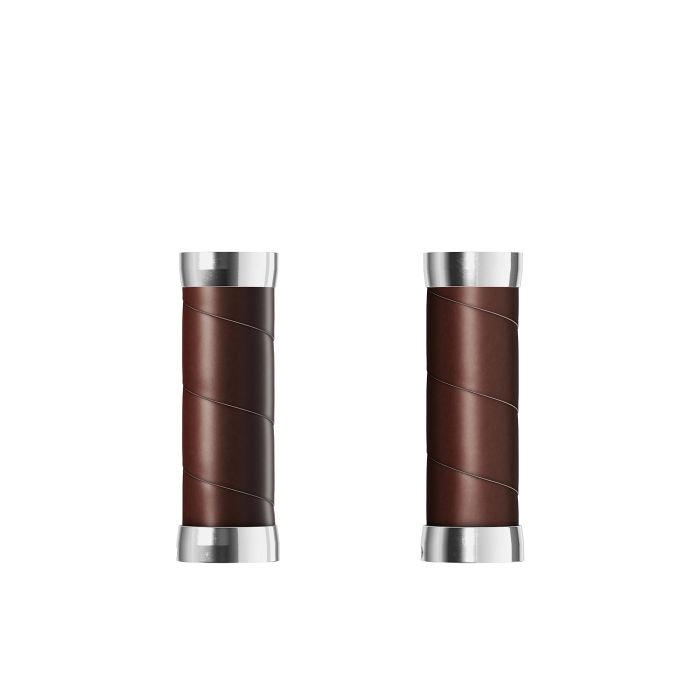 Load image into Gallery viewer, Brooks slender leather grips (100+100mm) - antic brown