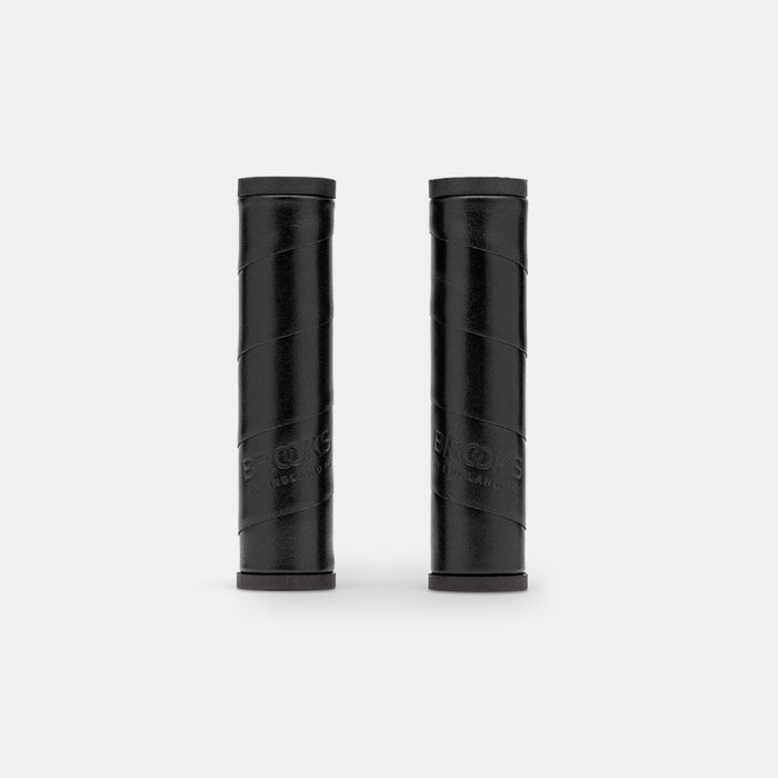Load image into Gallery viewer, Brooks willow leather grip (130+130mm) - black