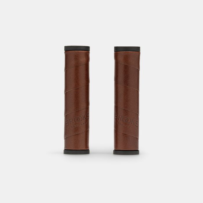 Load image into Gallery viewer, Brooks willow leather grip (130+130mm) - antic brown
