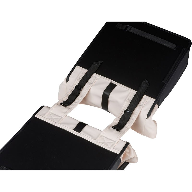 Load image into Gallery viewer, Basil dubbele fietstas vive 28-35l 14 x 30 x 38 cm - wit zwart