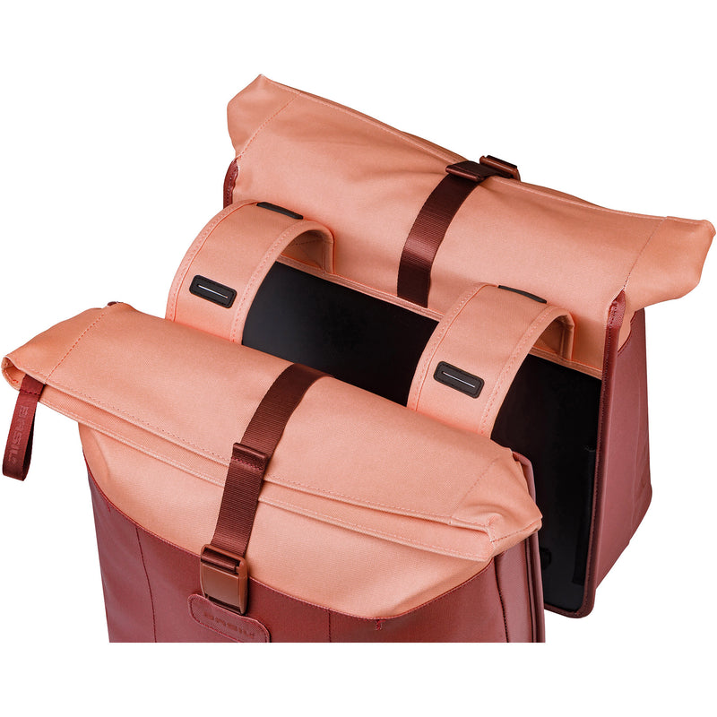 Load image into Gallery viewer, Basil b.v. tas basil vive dubbel bordeaux roze | 35l