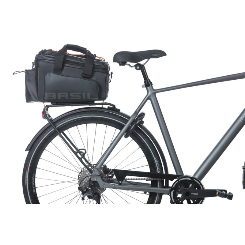 Load image into Gallery viewer, Basil gepäckträgertasche miles xl pro trunkbag miles xl pro mik 2.0 black orange