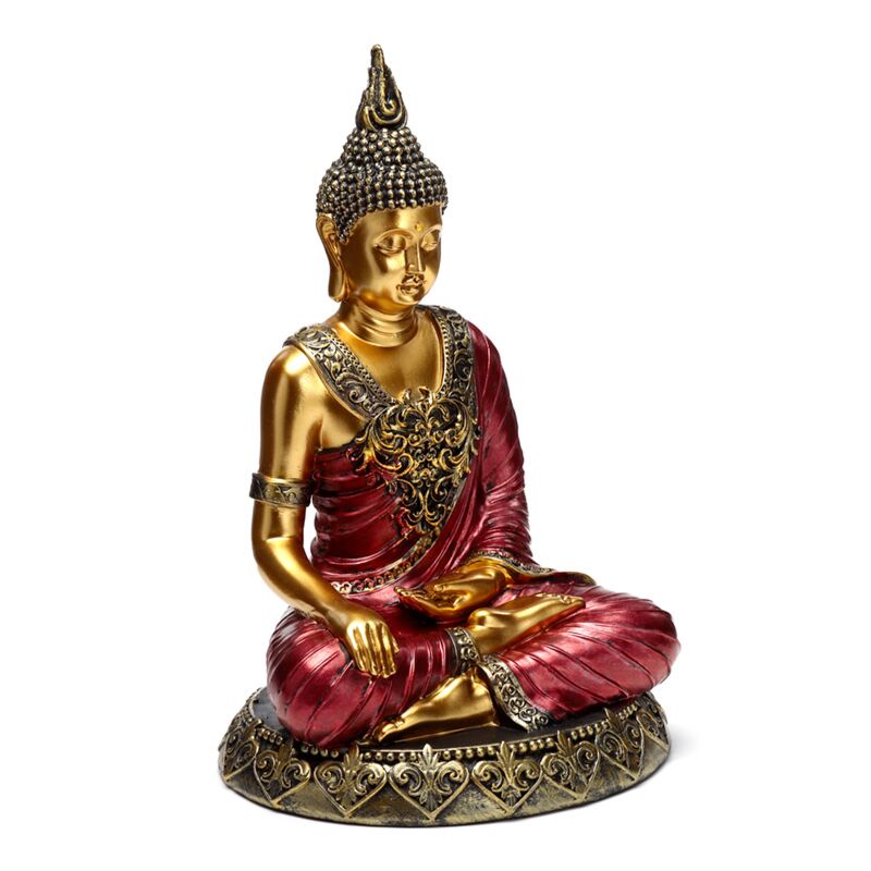 Afbeelding laden in galerijviewer, Rood goud thaise boeddha contemplatie