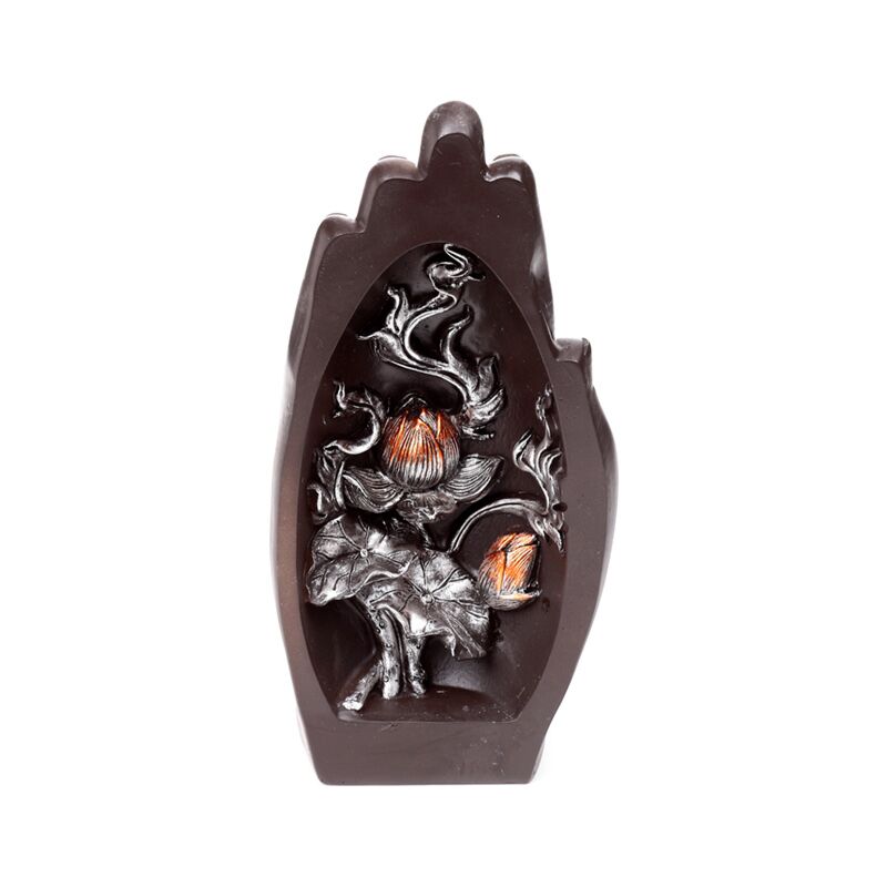 Load image into Gallery viewer, Zilverkleurige zwart hand-vormige lotus