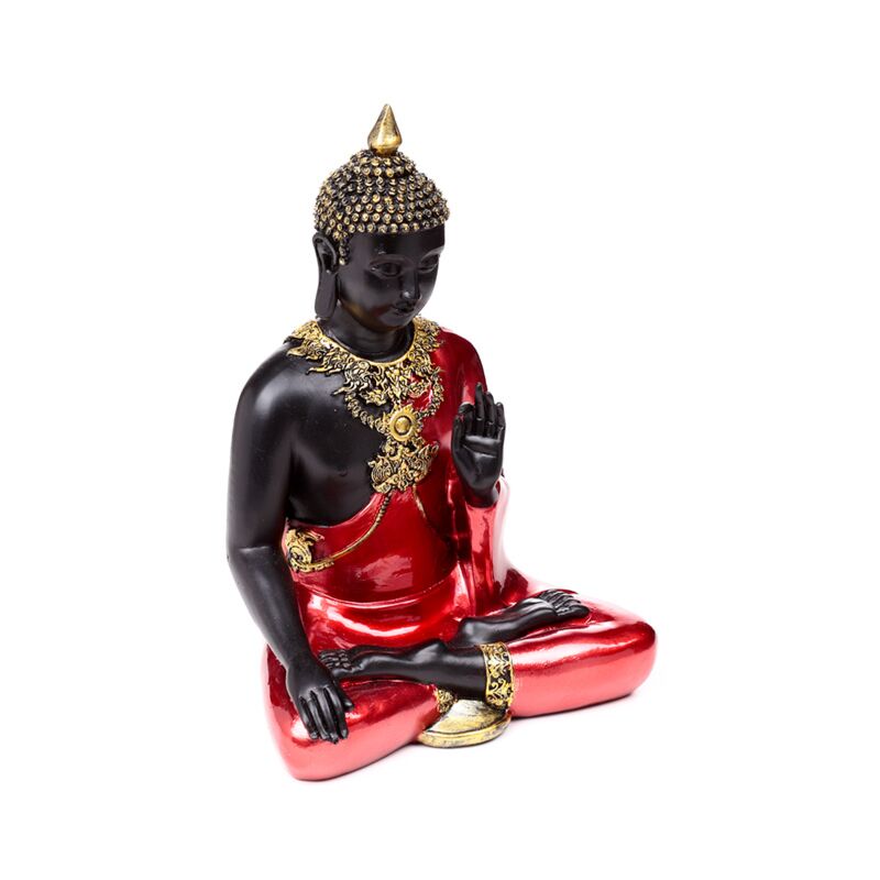 Afbeelding laden in galerijviewer, Rood, zwart goud thaise boeddha meditatie