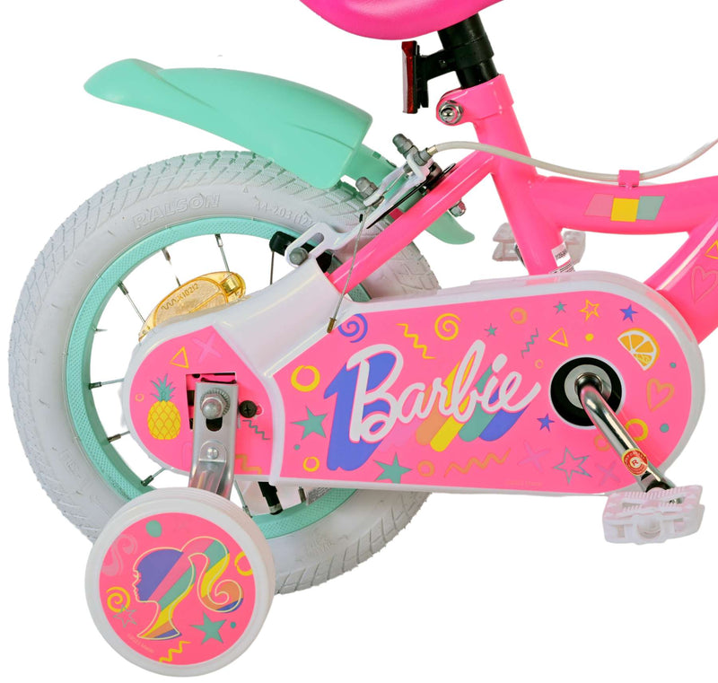 Load image into Gallery viewer, Barbie kinderfiets - meisjes - 12 inch - roze - twee handremmen