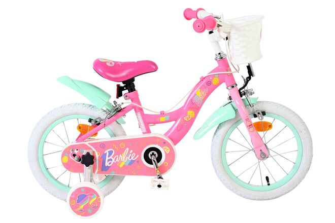 Load image into Gallery viewer, Barbie kinderfiets - meisjes - 14 inch - roze - twee handremmen