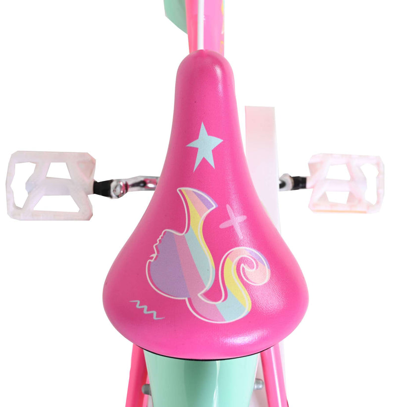 Load image into Gallery viewer, Barbie kinderfiets - meisjes - 14 inch - roze - twee handremmen