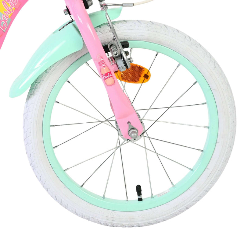 Afbeelding laden in galerijviewer, Volare barbie kinderfiets - meisjes - 16 inch - roze - twee handremmen