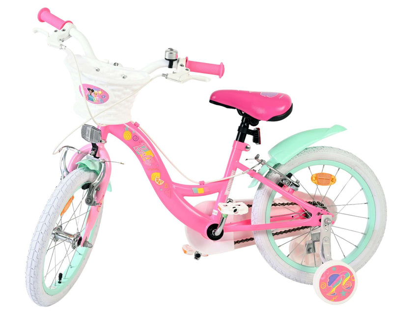 Afbeelding laden in galerijviewer, Volare barbie kinderfiets - meisjes - 16 inch - roze - twee handremmen
