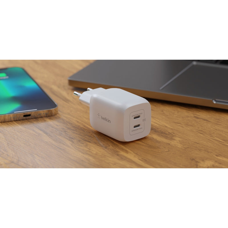 Load image into Gallery viewer, Belkin BoostCharge 2-poorts USB-C GaN-wandlader met P