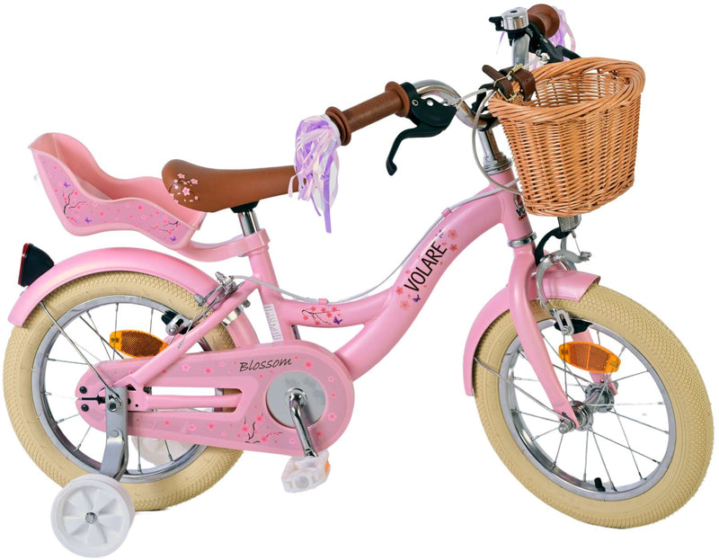 Load image into Gallery viewer, Volare Blossom Kinderfiets Meisjes 14 inch Roze Twee Handremmen