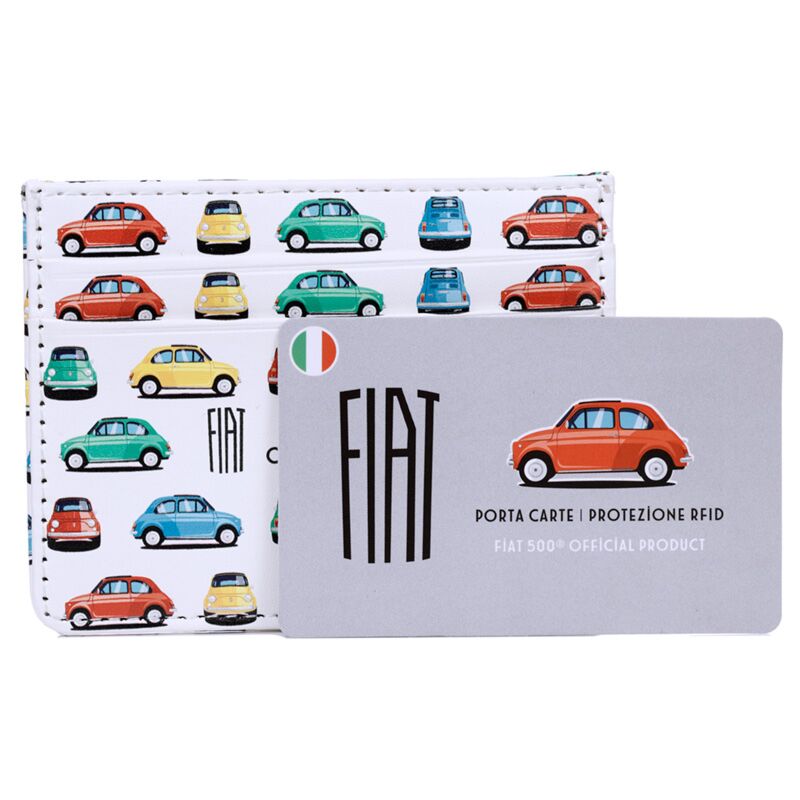 Afbeelding laden in galerijviewer, Fiat500 retro stoffen rfid-bescherming kaarthouder