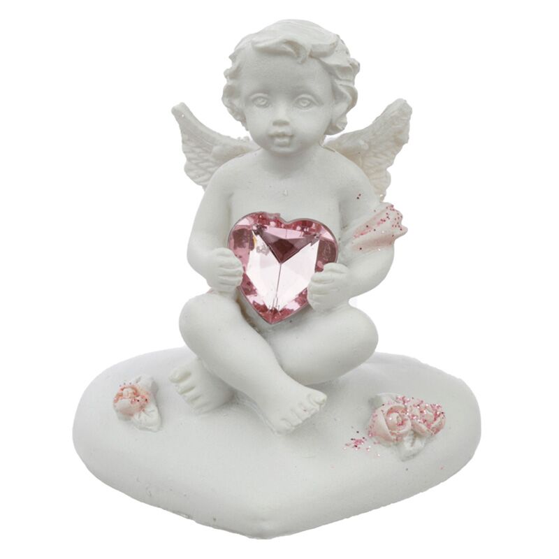 Afbeelding laden in galerijviewer, Peace of heaven heart of the rose cherubijn beeld