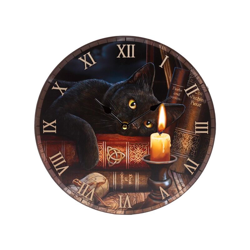 Afbeelding laden in galerijviewer, Lisa parker witching hour katten bedrukte klok