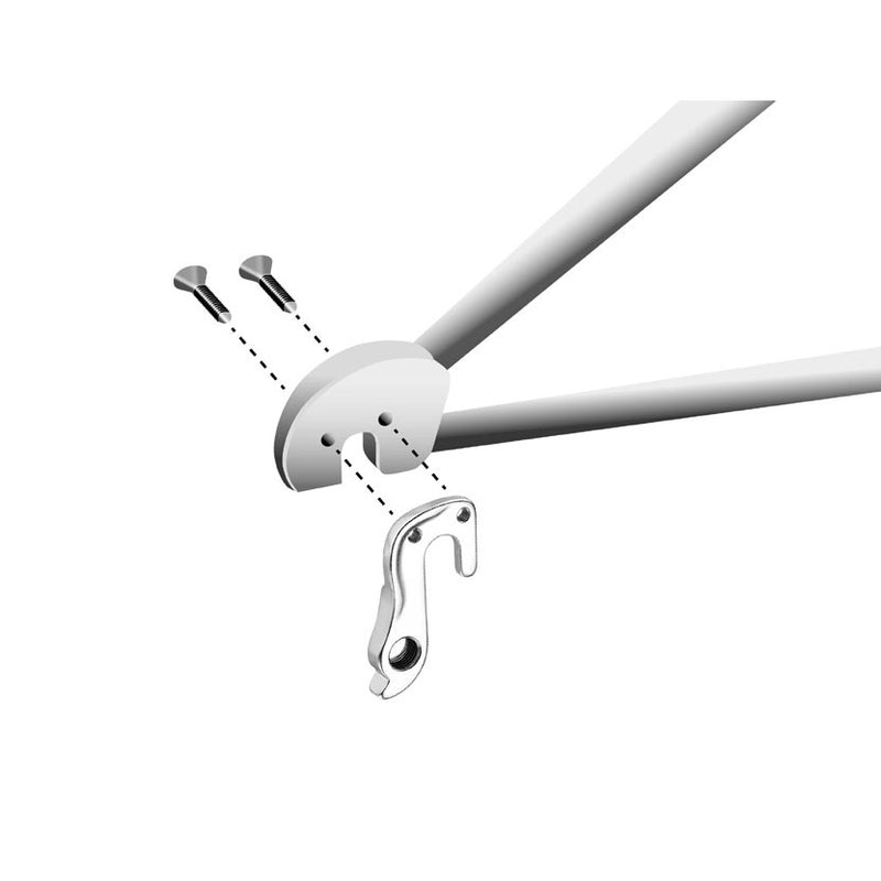 Load image into Gallery viewer, derailleurhanger GH-165 59,2 mm zilver