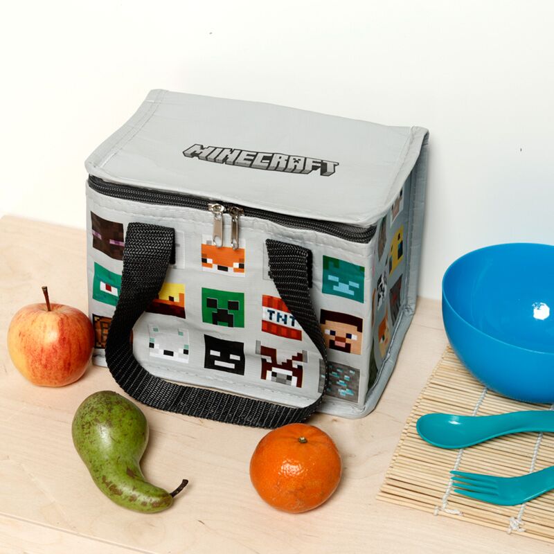 Load image into Gallery viewer, Union minecraft gezichten rpet duurzame koeltas lunchtas