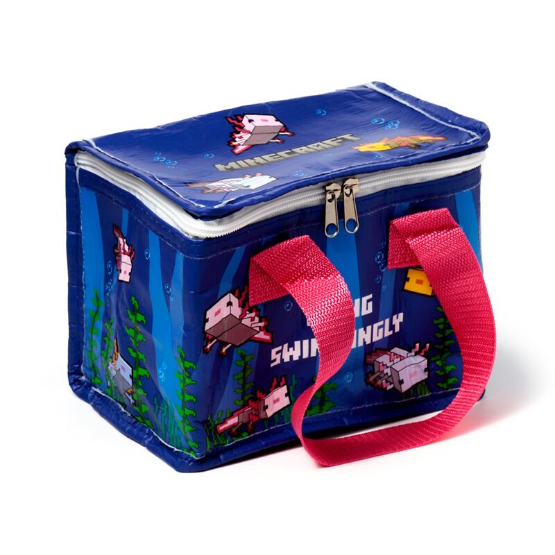 Load image into Gallery viewer, Minecraft axolotl rpet duurzame koeltas lunchtas