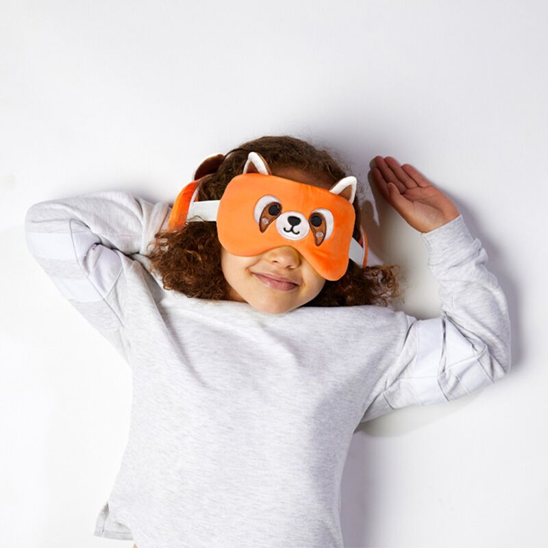 Load image into Gallery viewer, Ty relaxeazzz pluche rode panda rond reiskussen slaapmasker