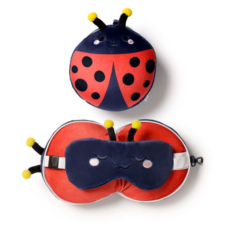 Load image into Gallery viewer, Ty relaxeazzz adorabugs lieveheersbeestje rond reiskussen slaapmasker