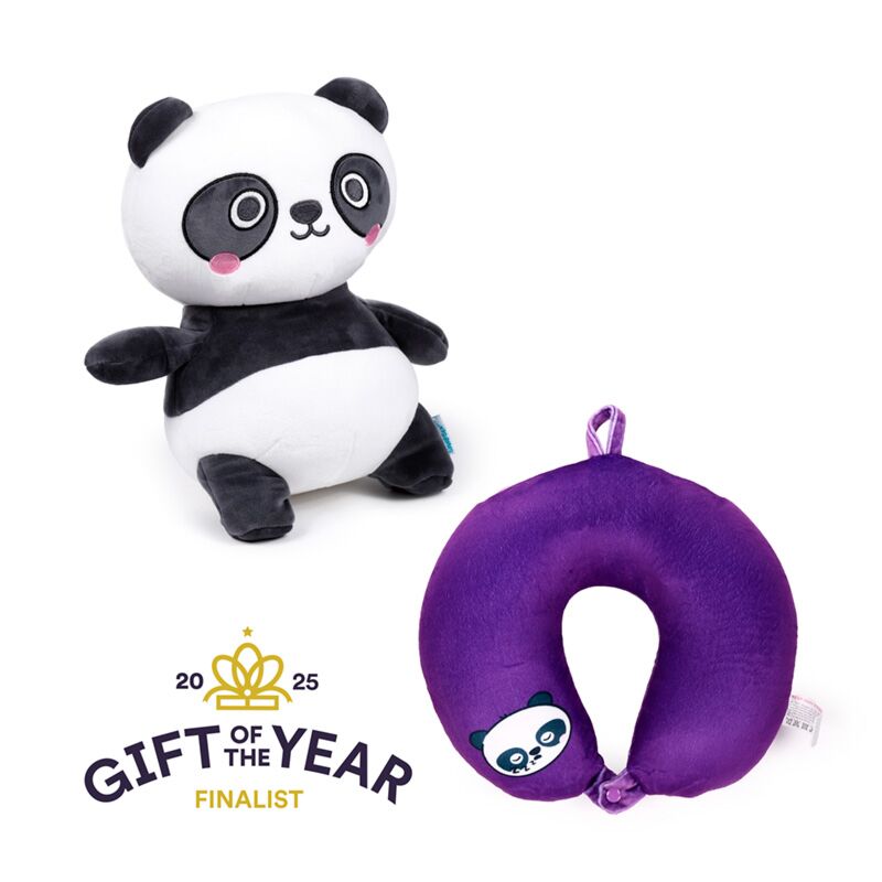 Load image into Gallery viewer, Swapseazzz adoramals susu de panda 2-in-1 pluche reiskussen