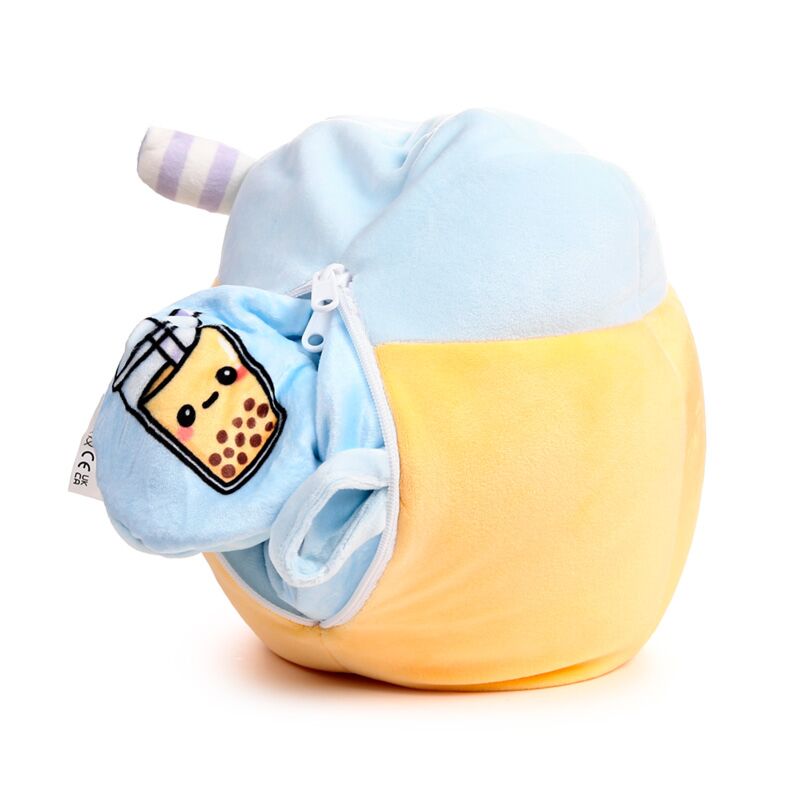 Load image into Gallery viewer, Swapseazzz foodiemals boba de bubble tea 2-in-1 pluche reiskussen