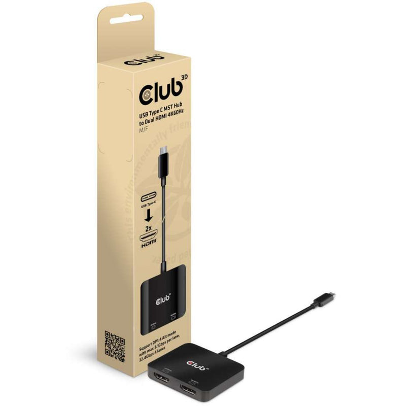 Load image into Gallery viewer, Club 3D USB-C (male) naar Dual HDMI (female) 4k 60HZ MST H