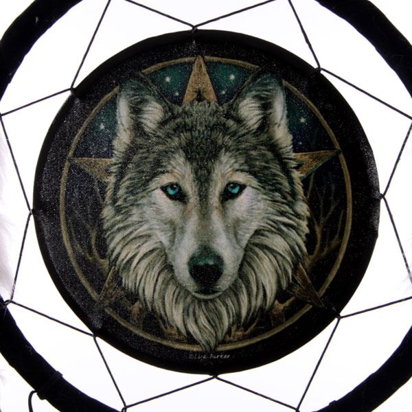 Afbeelding laden in galerijviewer, Lisa parker dromenvanger - wolf hoofd 33cm