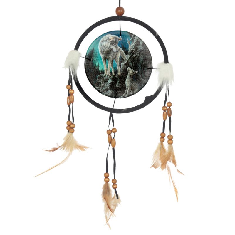 Afbeelding laden in galerijviewer, Lisa parker spirit wolf droomvanger 16cm